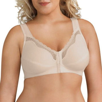 Exquisite Form Front Close Cotton Posture Bra Nude